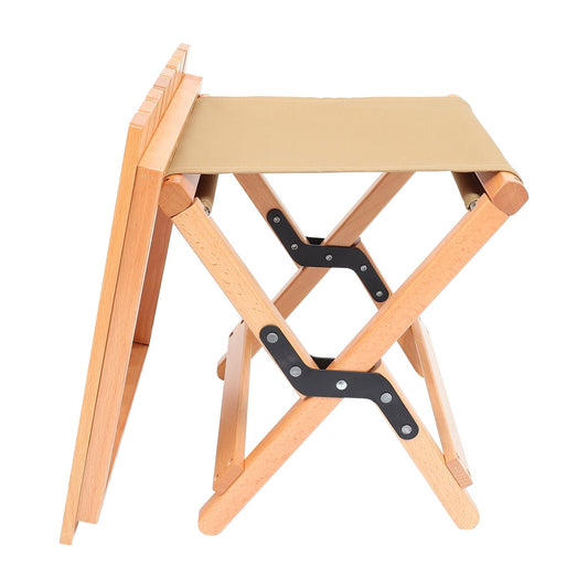 1Pc Wooden Stool Foldable Detachable Dual-purpose Folding Chair Camping Fishing Stool