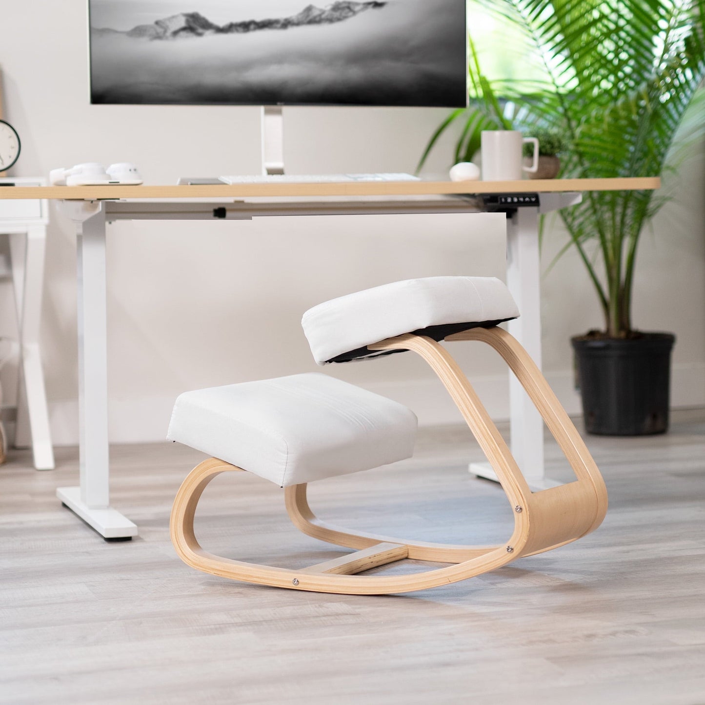 VIVO Ergonomic Wooden Rocking Kneeling Chair, Rocker Stool for Home & Office