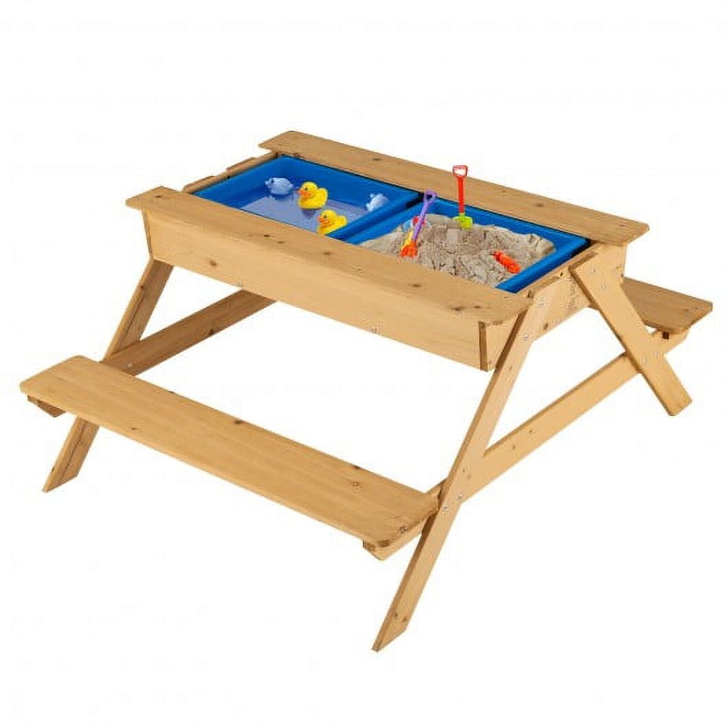 3-in-1 Multifunctional Kids Picnic Outdoor Wooden Table