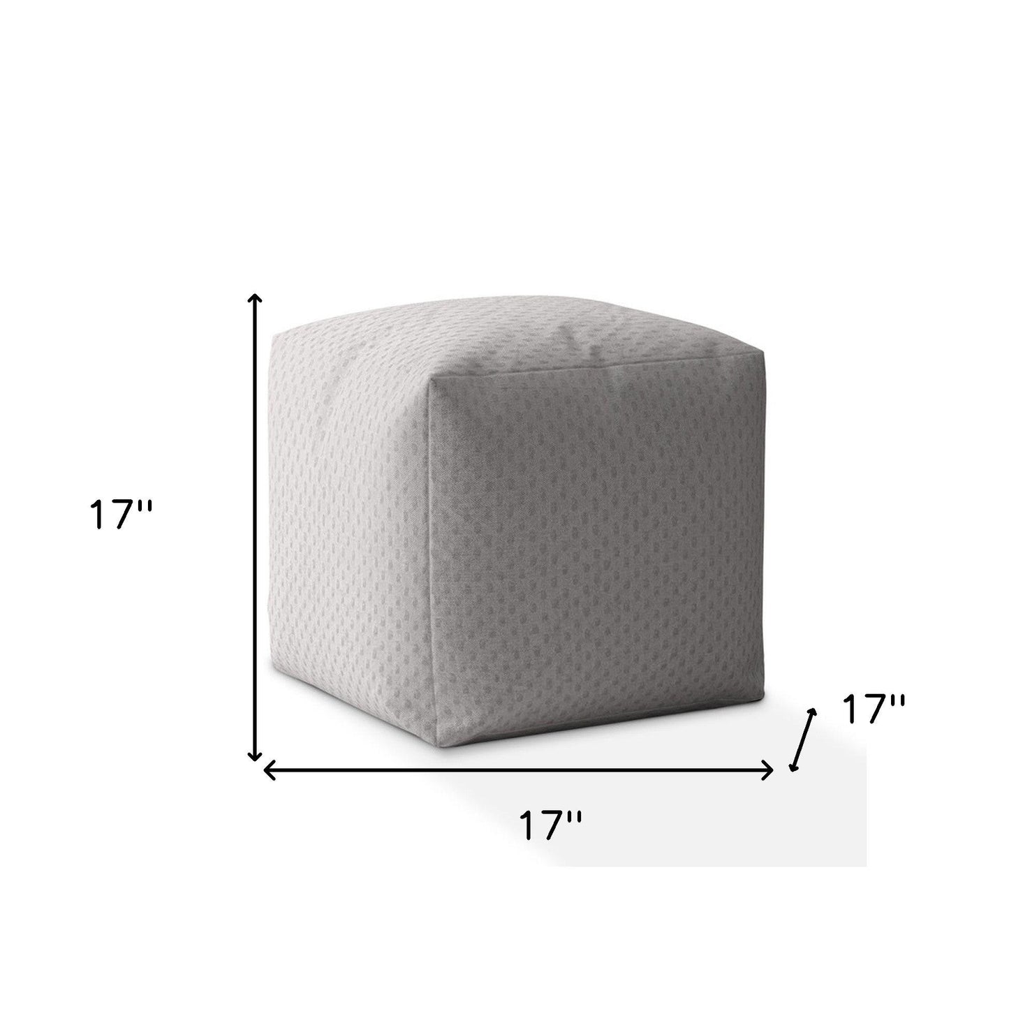 17" Pink Polyester Pouf Cover