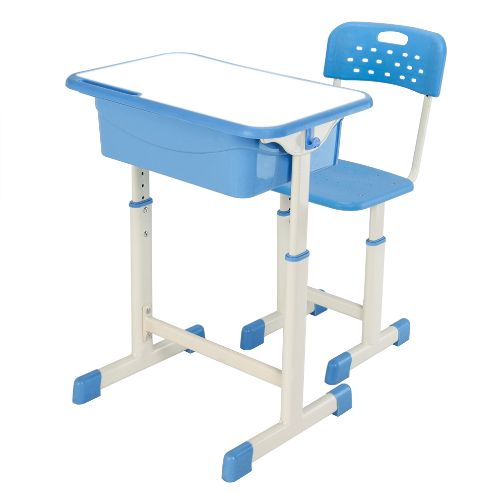 Adjustable Students Children Desk and Chairs Set Gray Furniture > Office Furniture > Office Furniture Sets Anself Blue