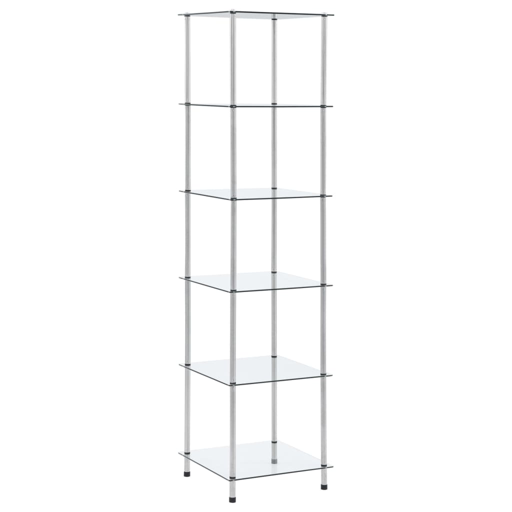 6-Tier Shelf 5.7"X5.7"X Tempered Glass