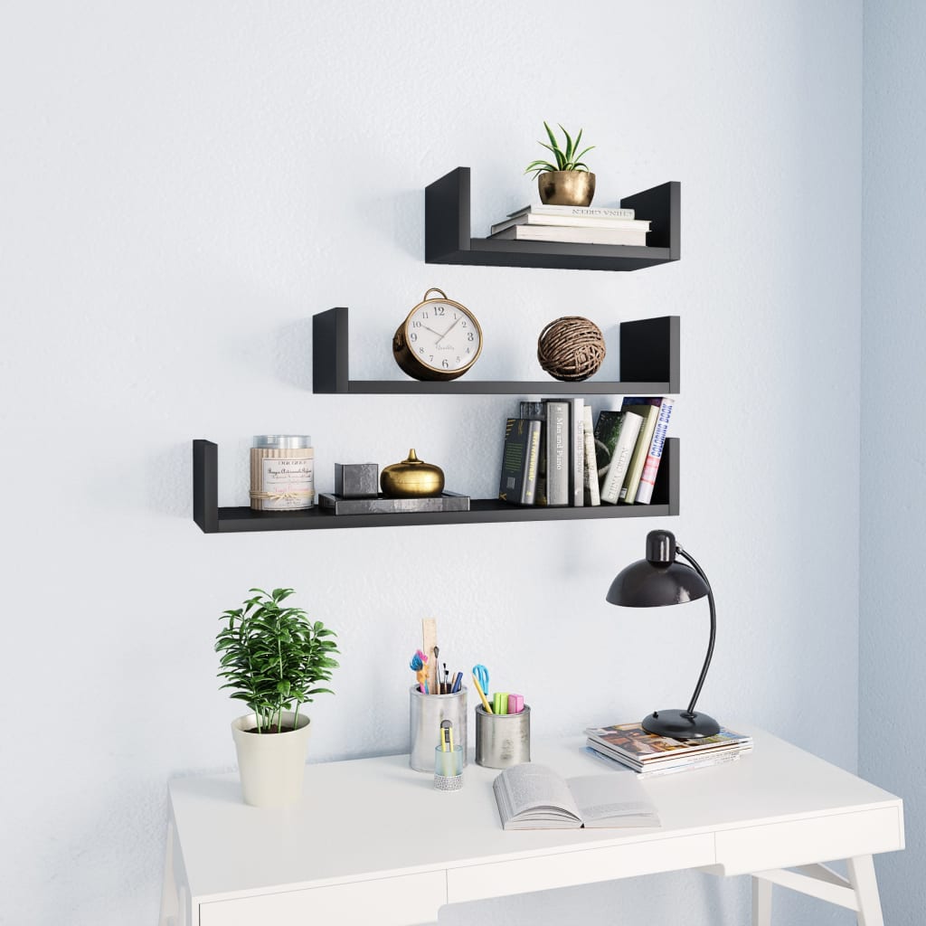 Wall Display Shelf Pcs Engineered Wood