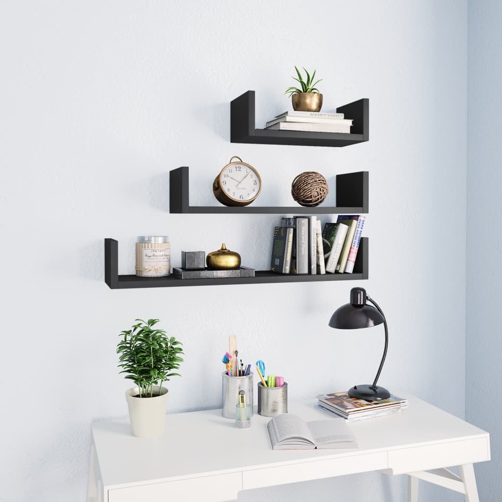 Wall Display Shelf Pcs Engineered Wood