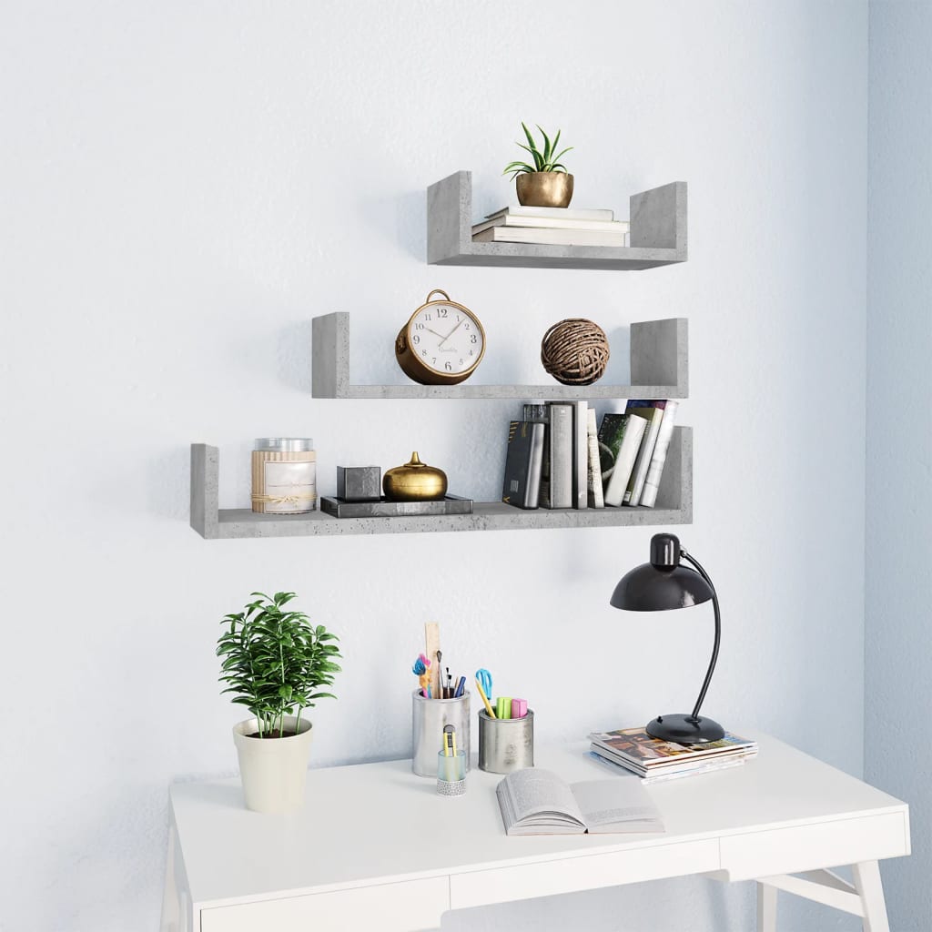 Wall Display Shelf Pcs Engineered Wood