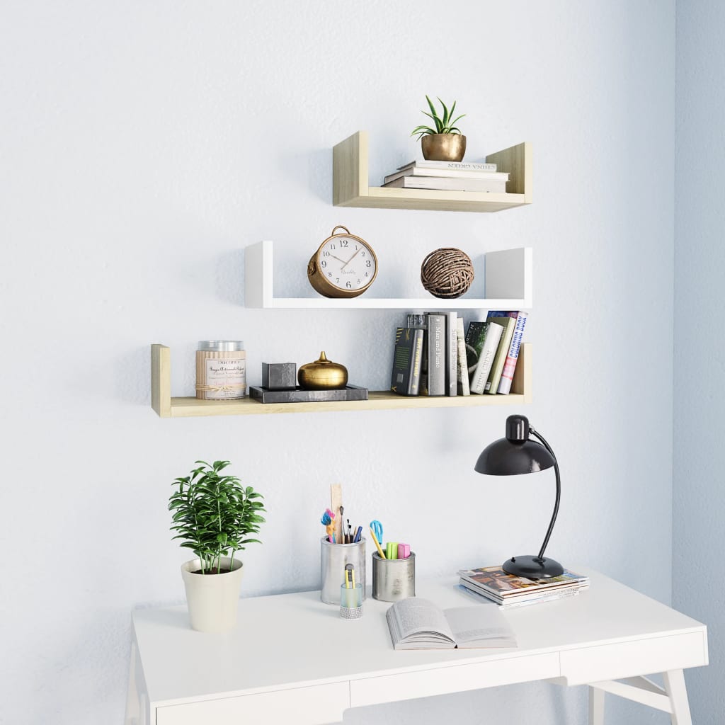 Wall Display Shelf Pcs Engineered Wood