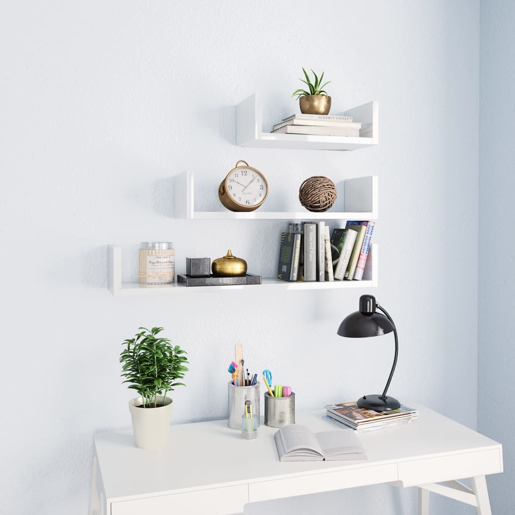 Wall Display Shelf Pcs Engineered Wood