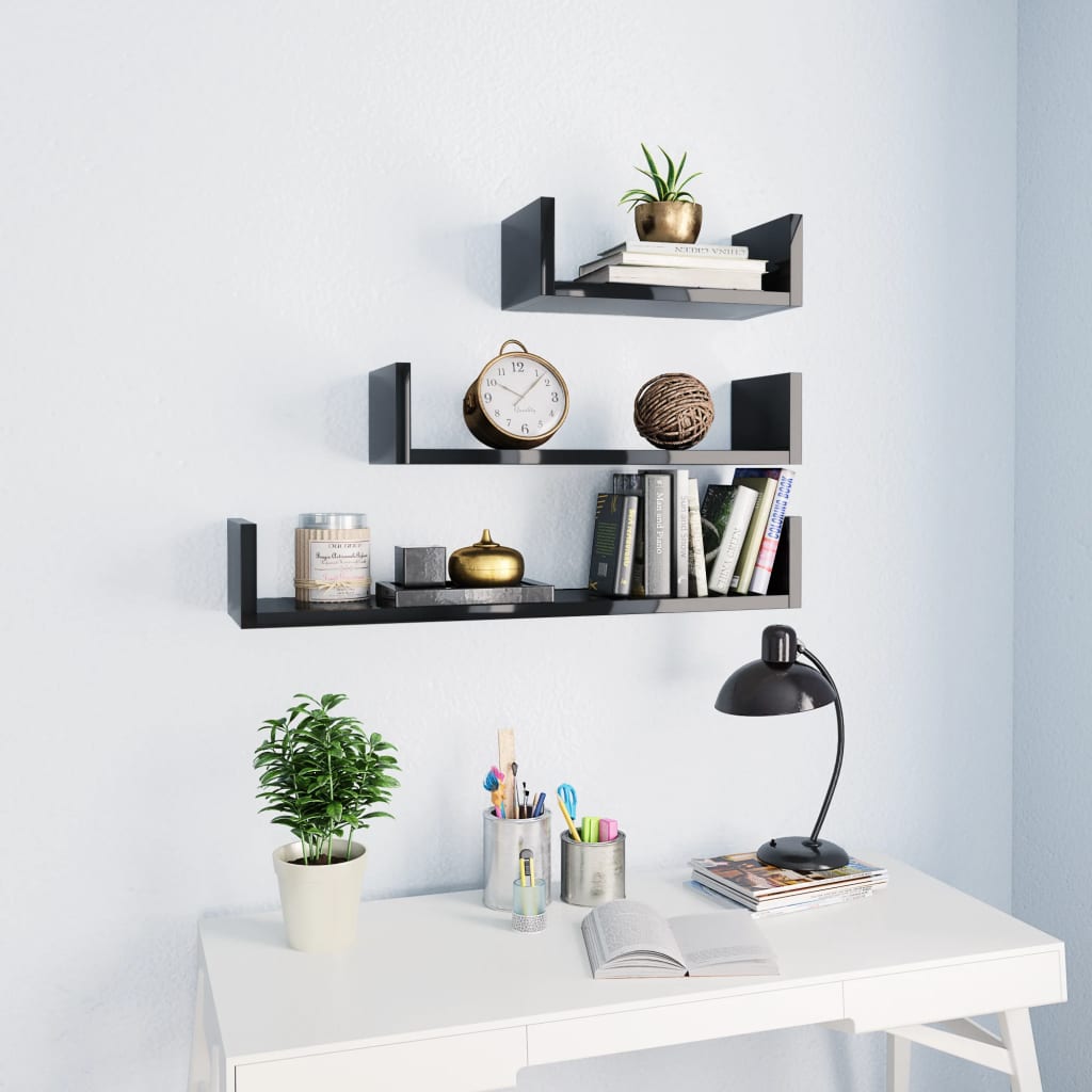 Wall Display Shelf Pcs Engineered Wood