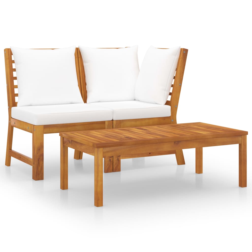 39.4"X9.7"X3" Solid Acacia Wood