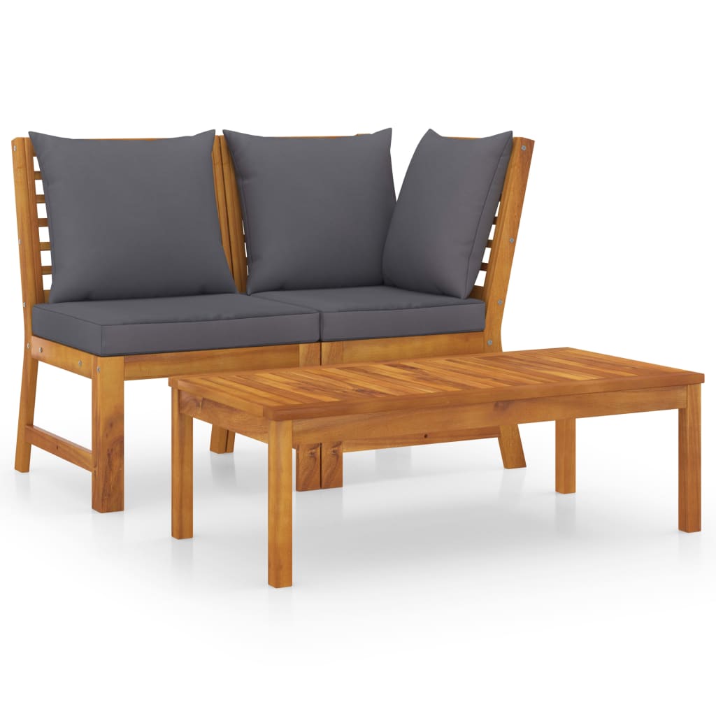39.4"X9.7"X3" Solid Acacia Wood