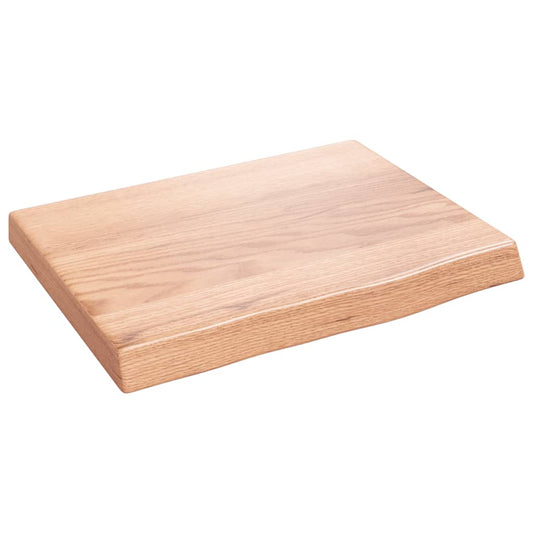 Wall Shelf 5.7"X.8"X(0.8"-.6") Treated Solid Wood Oak