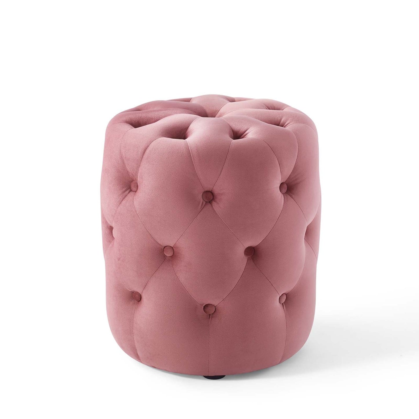 Amour Tufted Button Round Performance Velvet Ottoman - East Shore Modern Home Furnishings