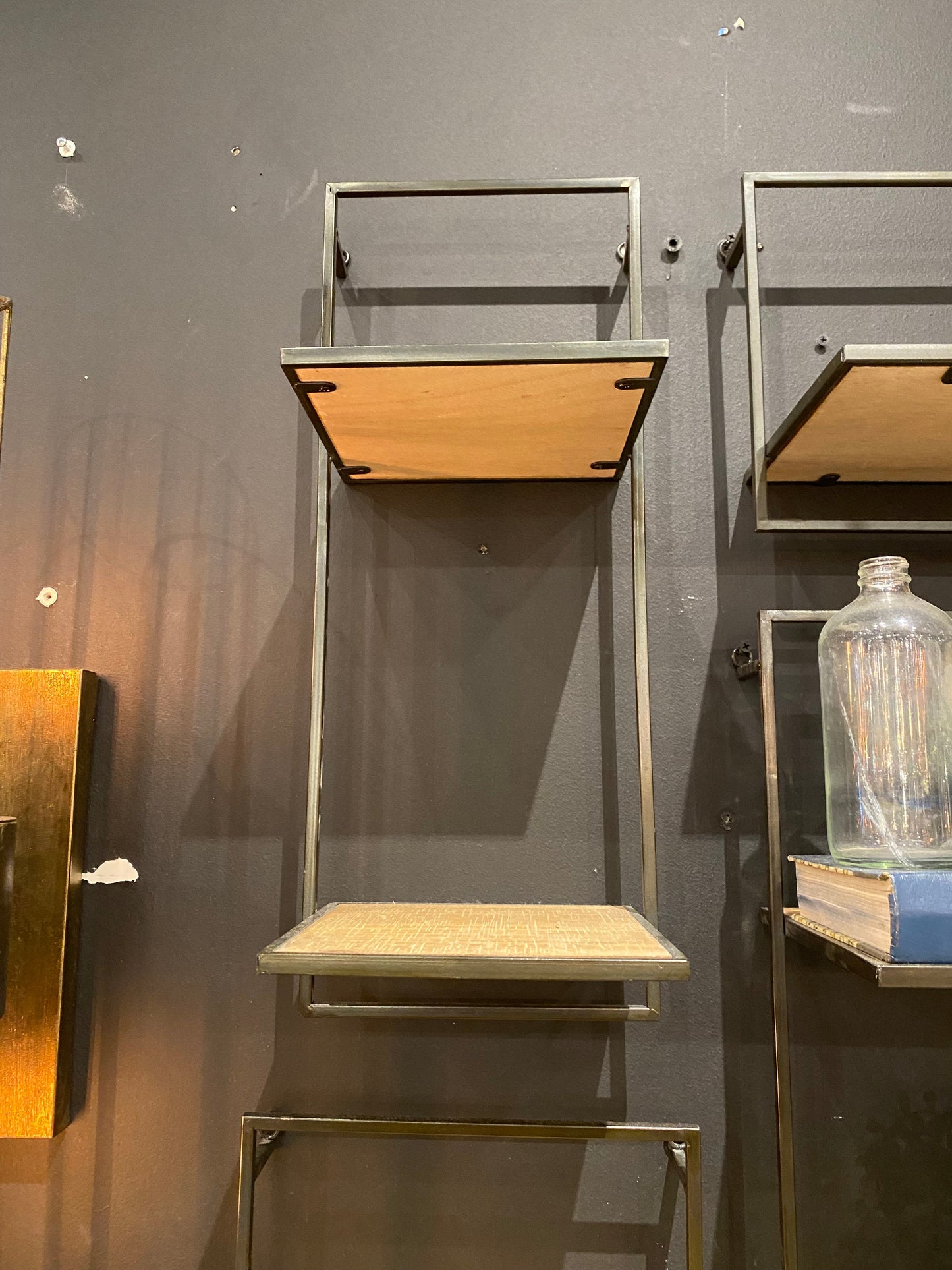 Wood & Metal Individual Wall Shelves