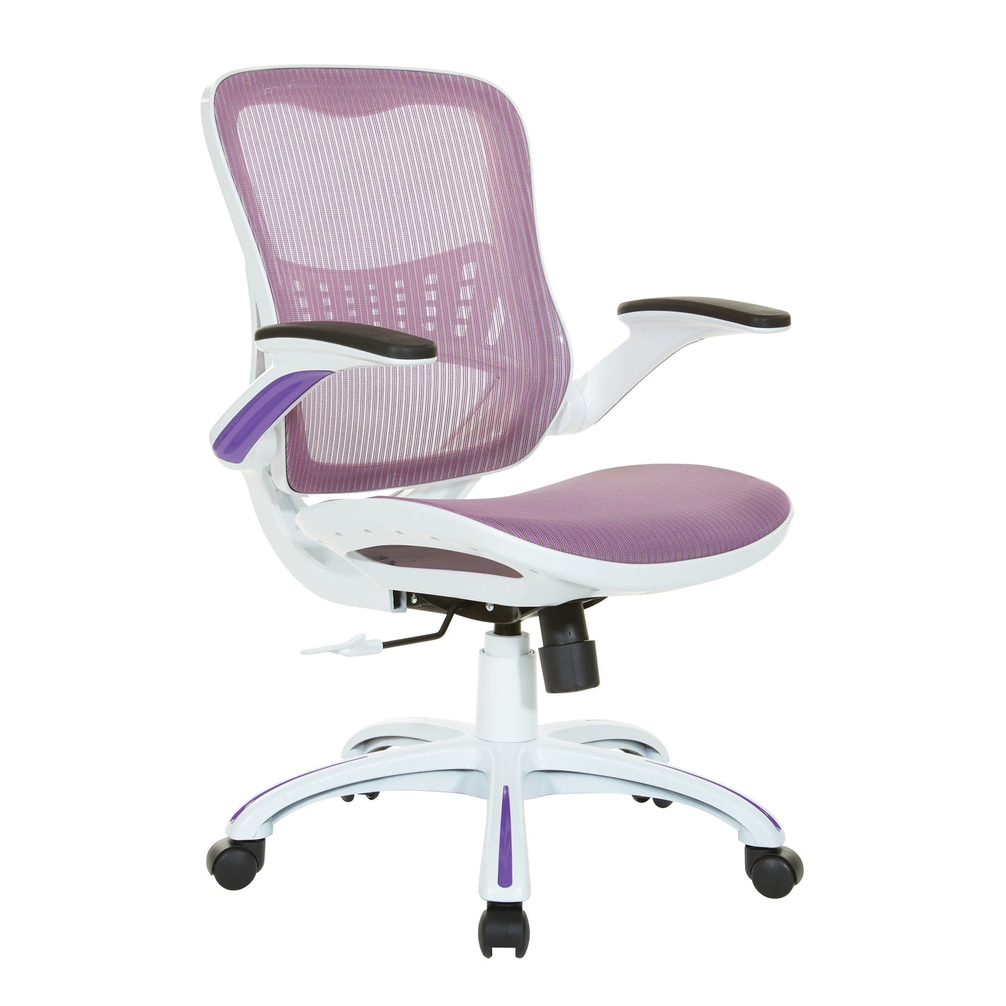 OSP Home Furnishings Riley Office Chair with Purple Mesh Seat and Back
