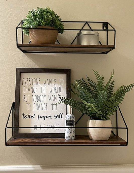 Wall Mount Shelf Rustic Wood Floating Shelves