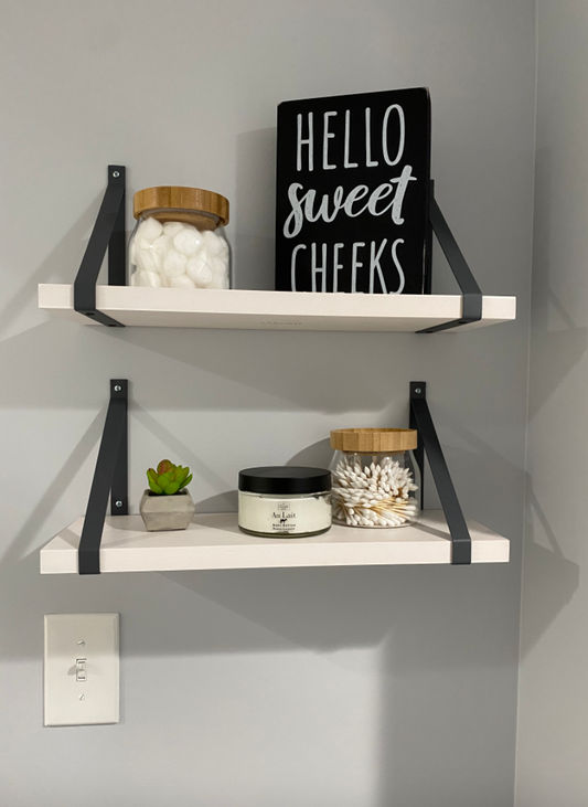 White Floating Shelves for Bathroom, Bedroom, Living Room, Kitchen