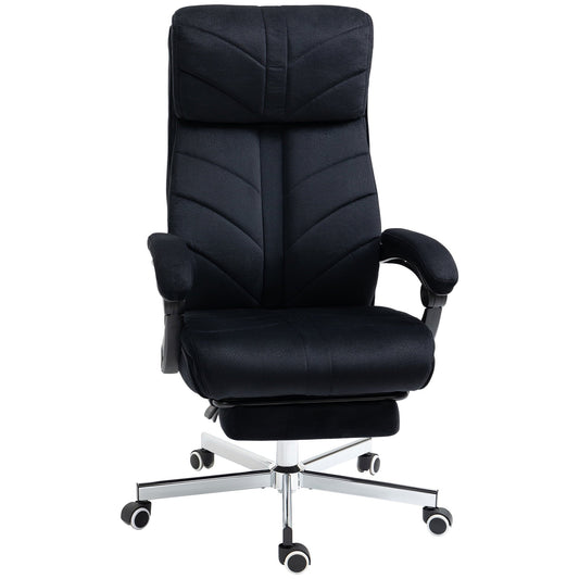Vinsetto Ergonomic Office Chair with Footrest, Computer Chair Black