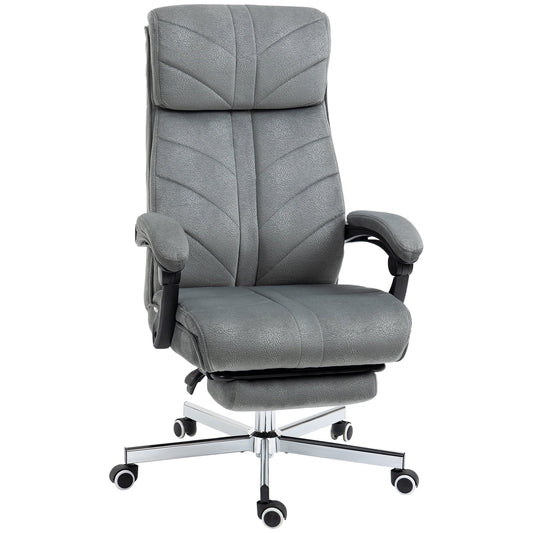Vinsetto Ergonomic Office Chair with Footrest, Computer Chair Gray
