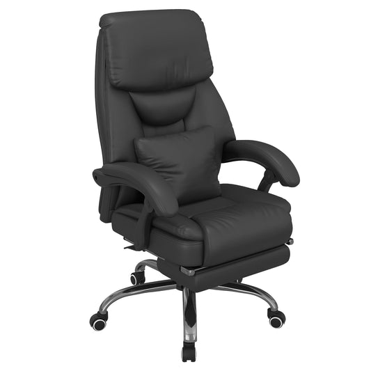 Vinsetto Executive Office Chair with Kneading Massage Swivel Wheels Black