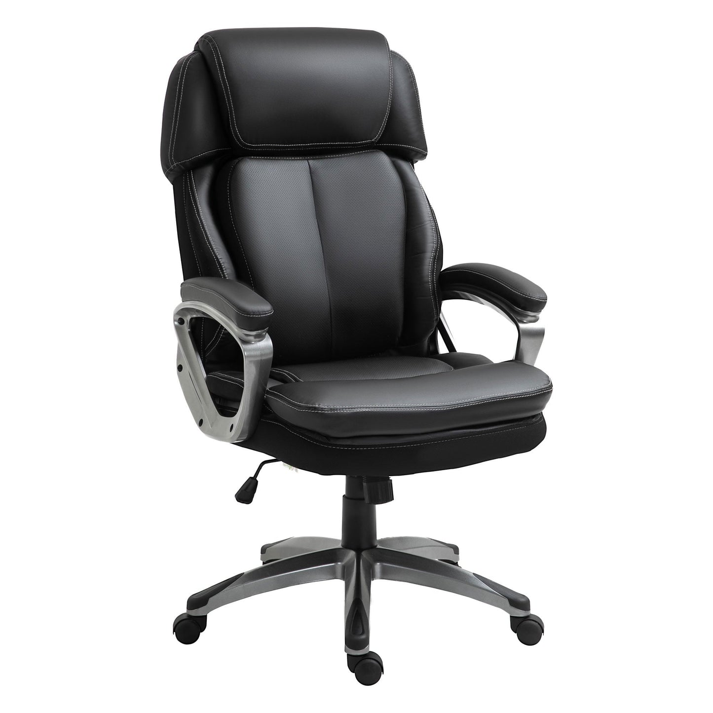 Vinsetto High Back Home Office Chair with Adjustable Height and Wheels, Black