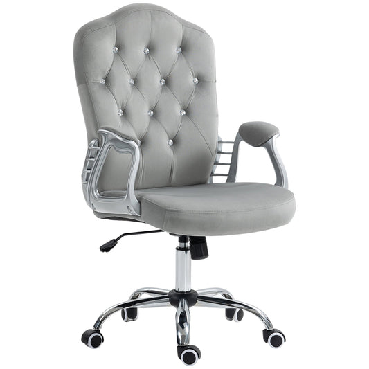 Vinsetto Home Office Chair with Adjustable Height and Tilt, Light Gray