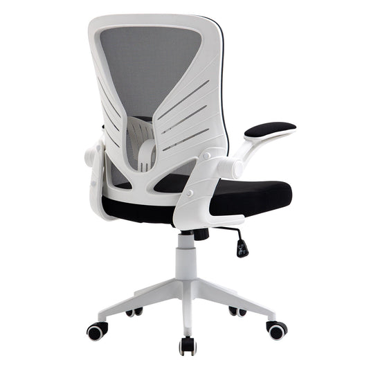 Vinsetto Mid-Back Ergonomic Home Swivel PC Office Chair w/ Lumbar Support Black