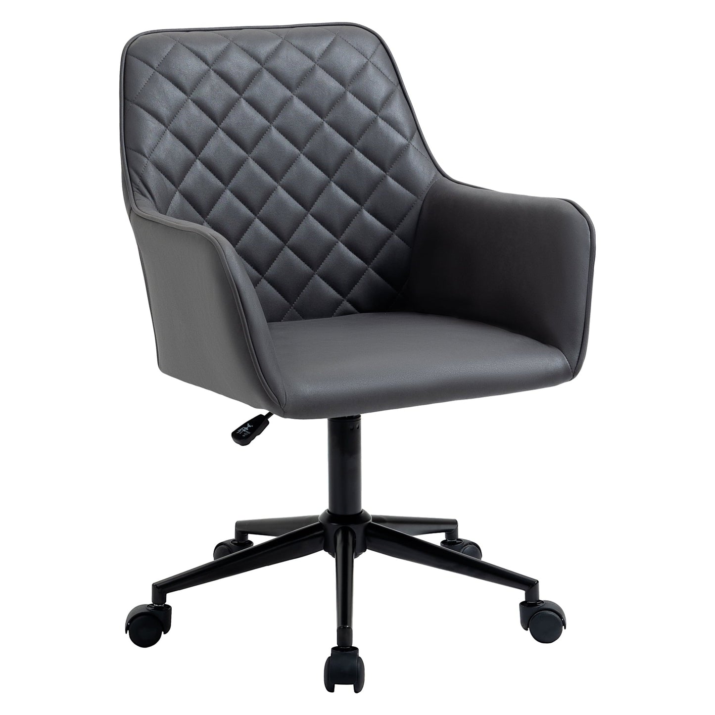 Vinsetto Modern 17.75 in Task Chair with Adjustable Height, 265 lbs, Gray and Black
