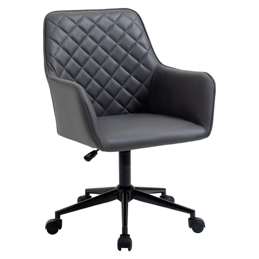 Vinsetto Modern 17.75 in Task Chair with Adjustable Height, 265 lbs, Gray and Black