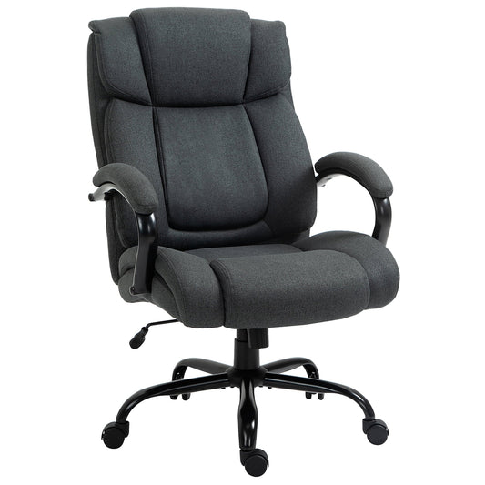 Vinsetto Polyester Executive Chair with Big & Tall, 485 lbs. Capacity, Charcoal Gray