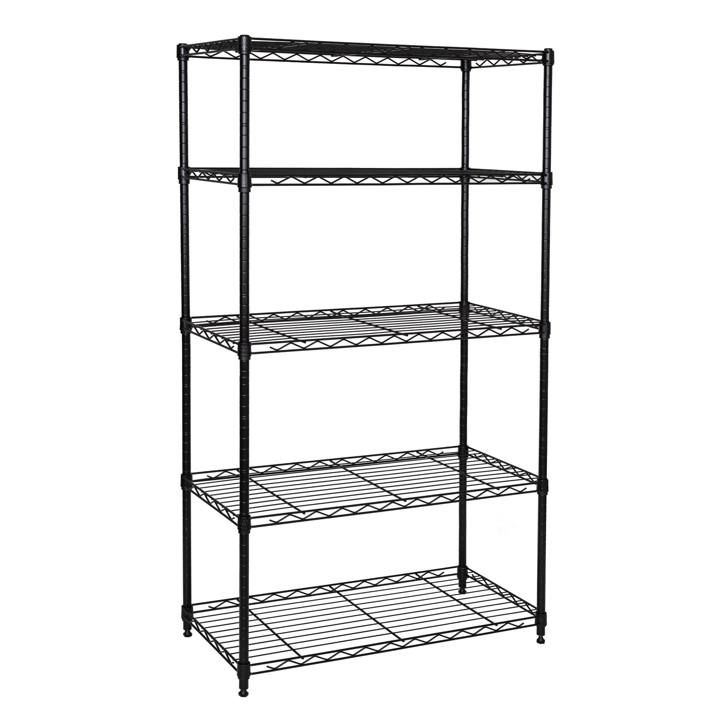 5-Tier Steel Shelving, Black