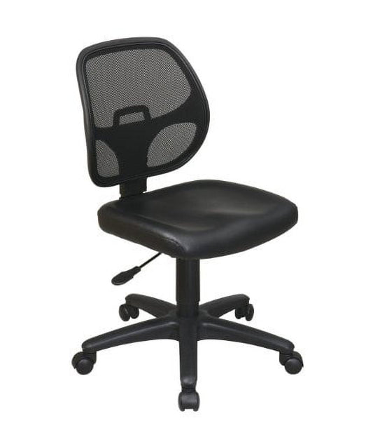 Work Smart EM2910V Mesh Screen Back Task Chair with Vinyl Seat