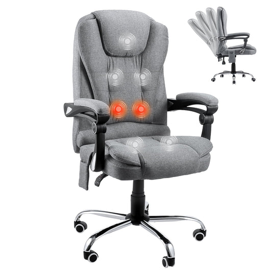 YODOLLA Ergonomic Reclining Office Chair Adjustable Height Computer Chair Big and Tall Executive Swivel Fabric Chair for Office, Home£¬Gray
