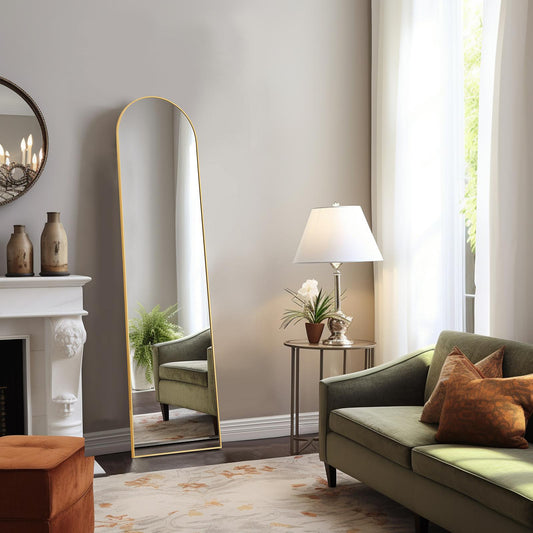 Arched full-length mirror