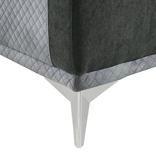Adara Sofa Cosmo Dark Grey Fabric w/Two Pillows