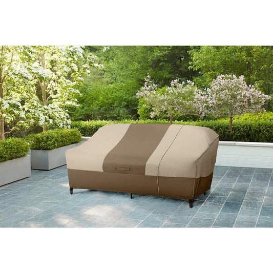 38"x 77.3" x 31" Patio Furniture Loveseat Sofa Protection, Beige