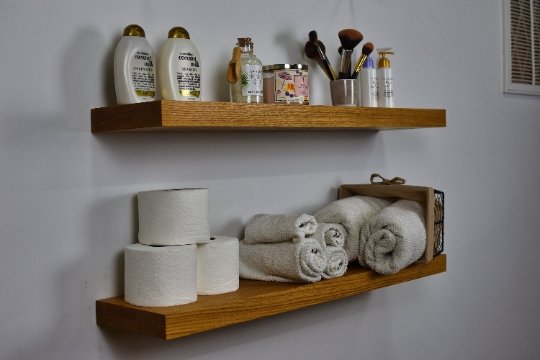 White Oak Floating Shelf