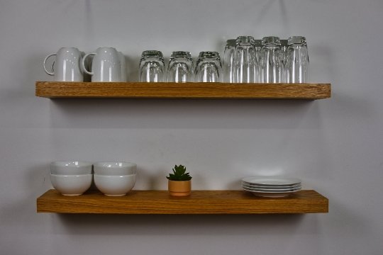 White Oak Floating Shelf