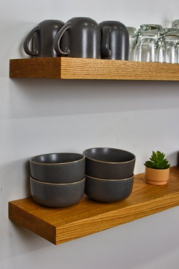 White Oak Floating Shelf