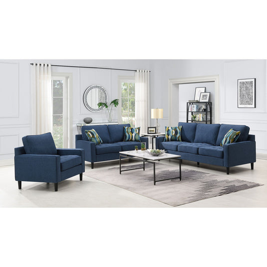 Vantage Sofa W/ 2 Pillows in Arena Blue