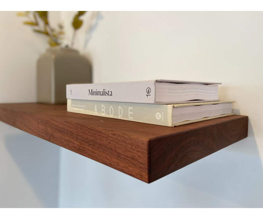 Walnut Floating Shelves