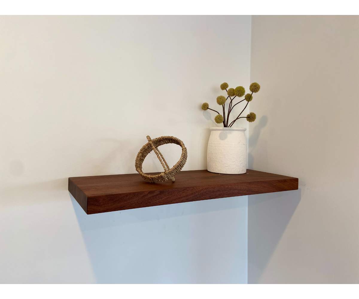 Walnut Floating Shelves