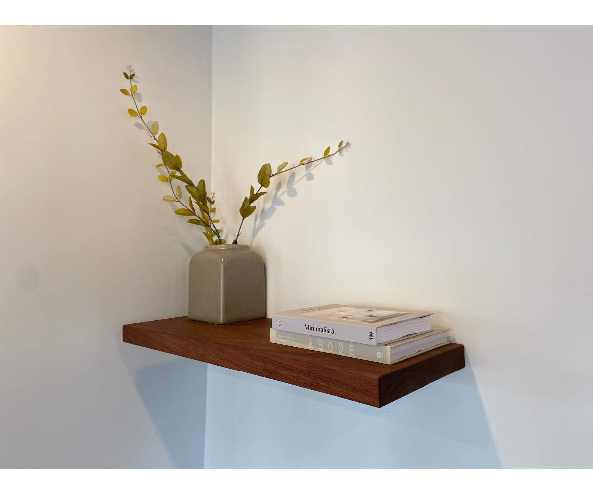 Walnut Floating Shelves