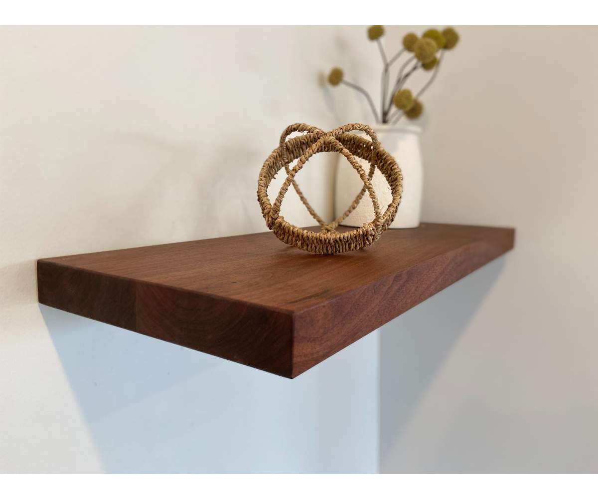 Walnut Floating Shelves
