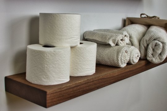 Walnut Floating Shelves