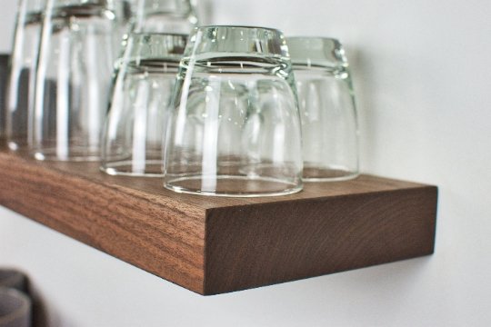 Walnut Floating Shelves