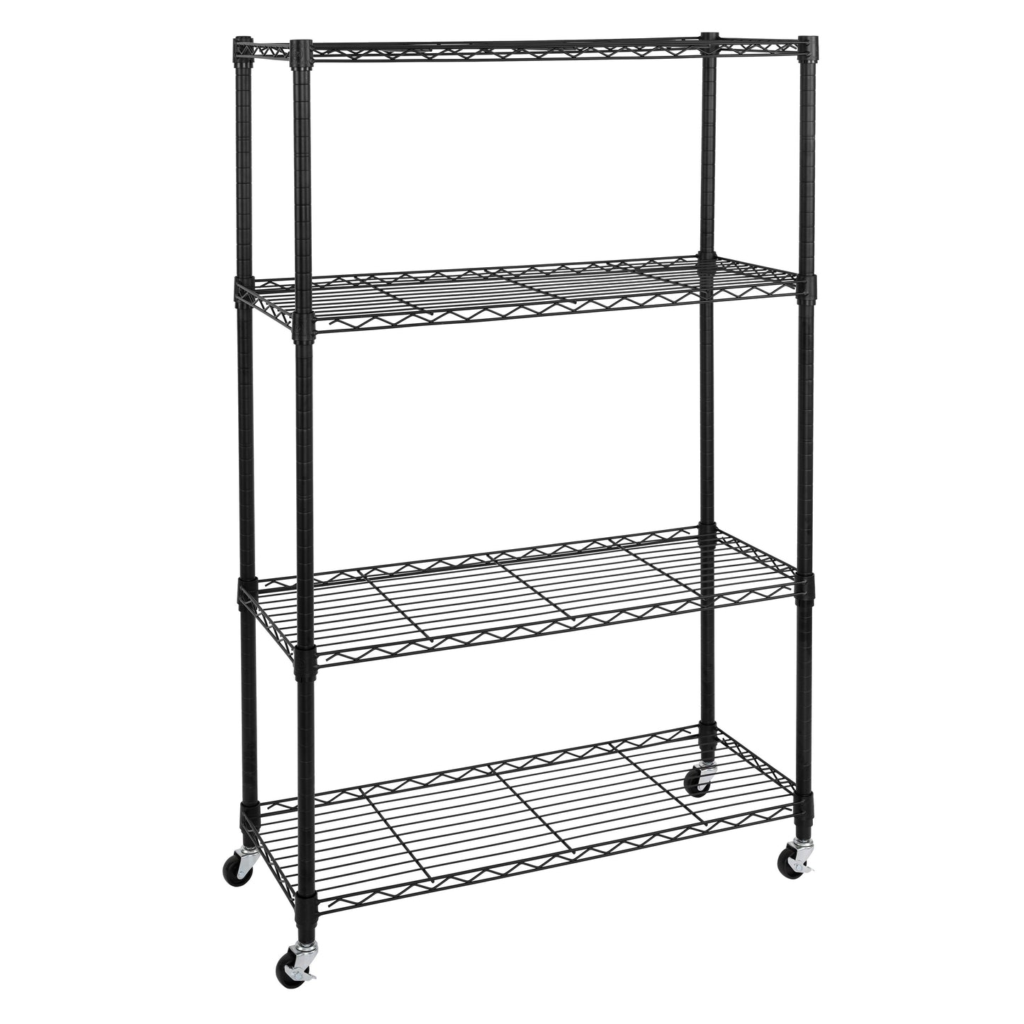 Black shelf on white background