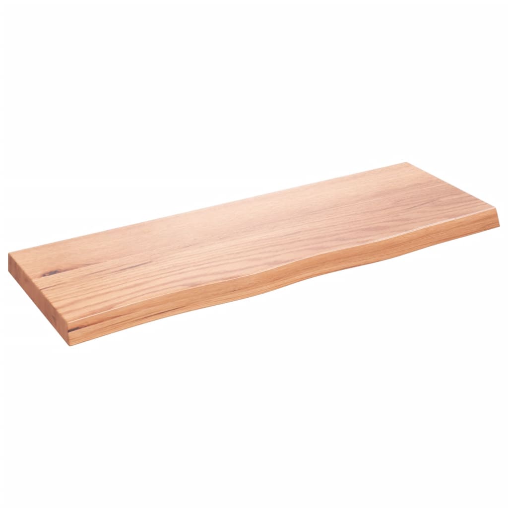 Wall Shelf 5.7&quot;X.8&quot;X(0.8&quot;-.6&quot;) Treated Solid Wood Oak