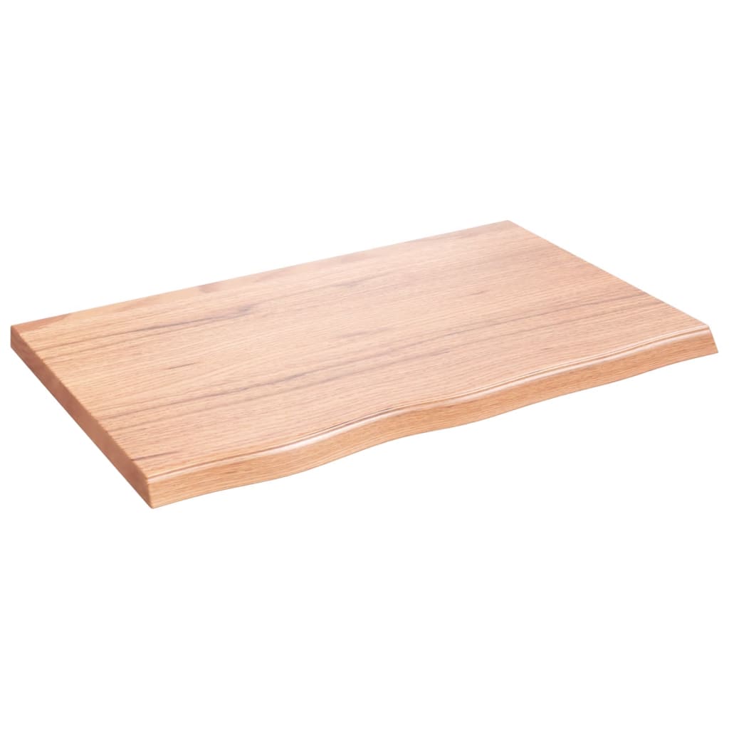 Wall Shelf 5.7&quot;X.8&quot;X(0.8&quot;-.6&quot;) Treated Solid Wood Oak