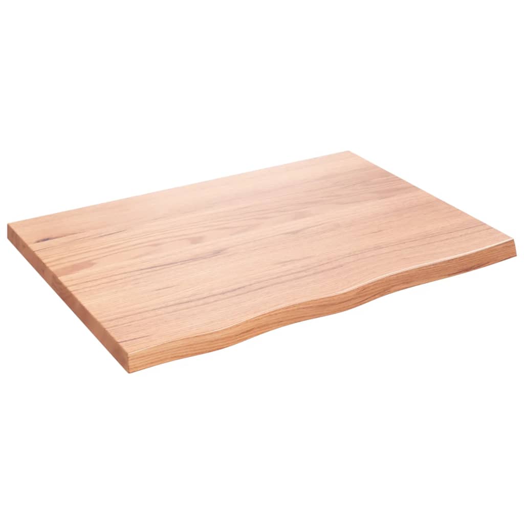 Wall Shelf 5.7&quot;X.8&quot;X(0.8&quot;-.6&quot;) Treated Solid Wood Oak