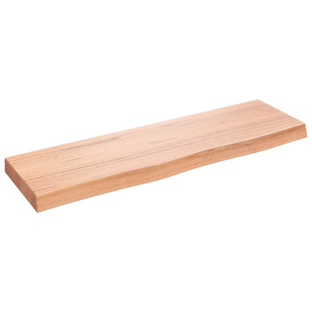 Wall Shelf 5.7&quot;X.8&quot;X(0.8&quot;-.6&quot;) Treated Solid Wood Oak